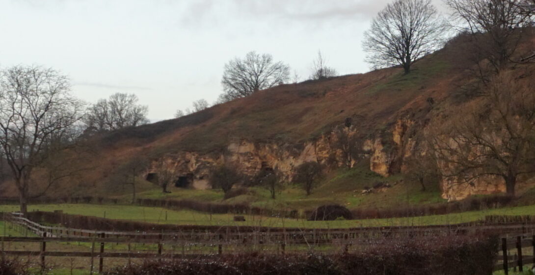 Mur de marne et carrières de calcaire sur le Bemelerberg près de Bemelen